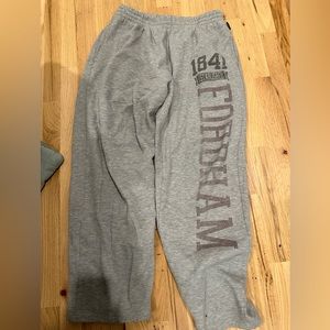 Grey Fordham University men’s sweatpants